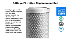 NanoTech 3-Stage IN-LINE Water Filtration System with X22 Technology