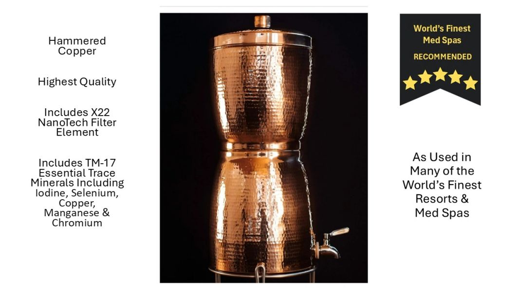 Hammered Copper Gravity Filter System (2G) with X22 NanoTech